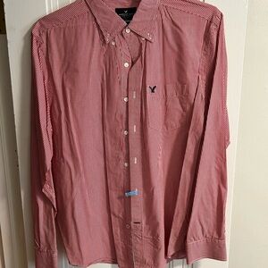 Men's Red Striped Shirt